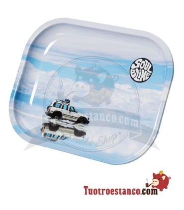 Soulblime 4x4 metalen tray met wolken van 14x18 cm