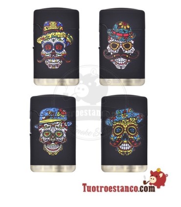 Encendedor Jet Flame Prof Skull Moustache