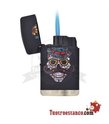 Encendedor Jet Flame Prof Skull Moustache