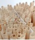 Tentoonstelling van 1000 koningsgrootte kegels natuurlijke uil