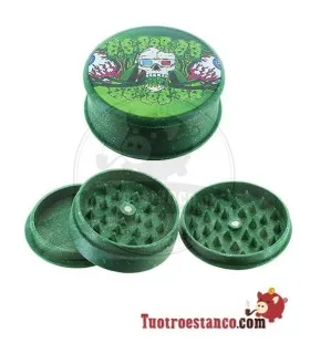 Beuz Skeleton Green Hemp Grinder 3 parts 50 mm