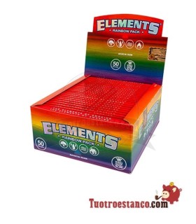 Estuche de Papel de Arroz Elements RAINBOW Slim 110mm - 50 libritos
