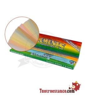 Estuche de Papel de Arroz Elements RAINBOW Slim 110mm - 50 libritos