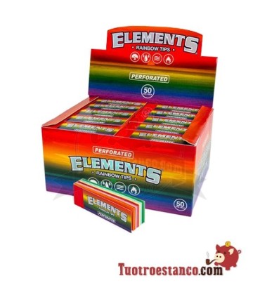 Estuche de filtros de cartón Elements Rainbow - 50 filtros