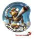 Pequeno tabuleiro em forma de crescente com suporte - Macaco