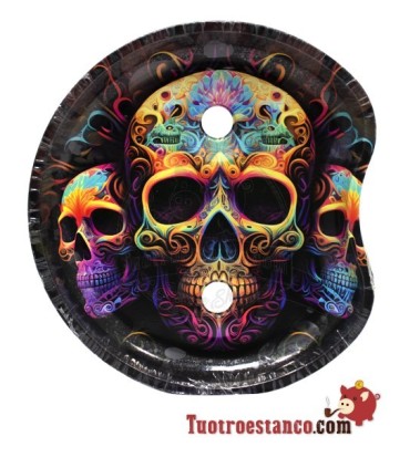 Bandeja pequeña con soporte Calavera Mexicana