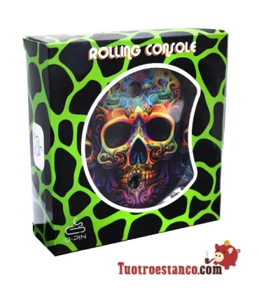 Piccolo vassoio a mezzaluna con supporto - Calavera Mexicana