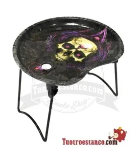 Bandeja pequeña con soporte - Calavera Heavy