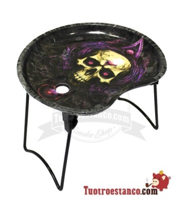 Bandeja pequeña con soporte - Calavera Heavy