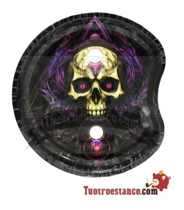 Bandeja pequeña medialuna con soporte - Calavera Heavy
