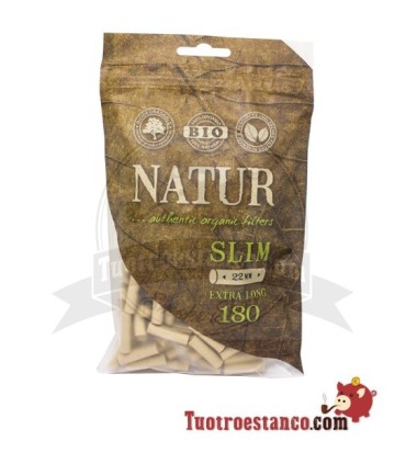 Filtros orgánicos Natur 6 mm Extra Long 180 filtros - 16 bolsas