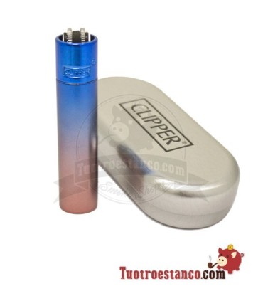 Clipper metálico Dawn Blue + estuche metálico