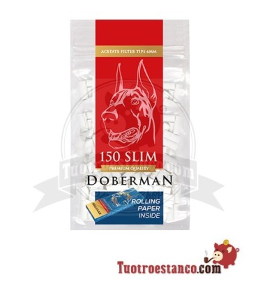 Filtros Doberman slim 6mm + librito - 30 bolsas