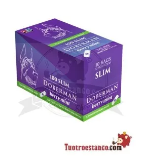 Doberman Clik slim filtres 6mm de 100 ud Berry Mint - 10 sachets
