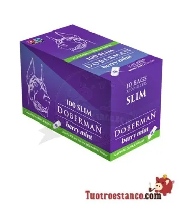 Doberman Clik slim 6mm filters of 100 ud Berry Mint - 10 Sachets