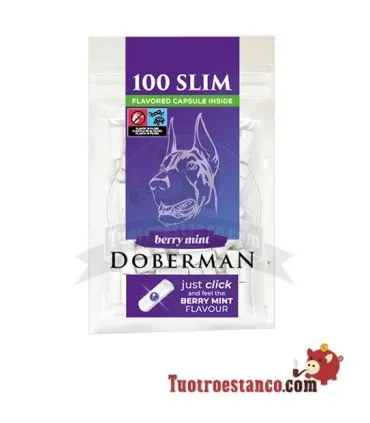 Doberman Clik schlanke 6mm-Filter von 100 ud Berry Mint – 10 Säcke