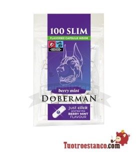 Filtros Doberman Clik slim 6mm de 100 ud Berry Mint