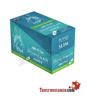 Filtros Doberman Clik slim 6mm de 100 ud Menthol - 10 Bolsitas
