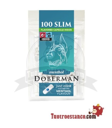 Filtros Doberman Clik slim 6mm de 100 ud Menthol - 10 Bolsitas