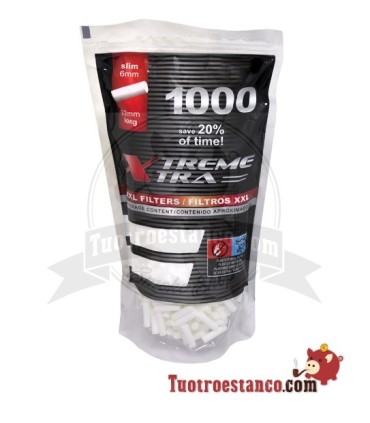 X-trem Slim 6mm 1000 Long Filters XL Bag