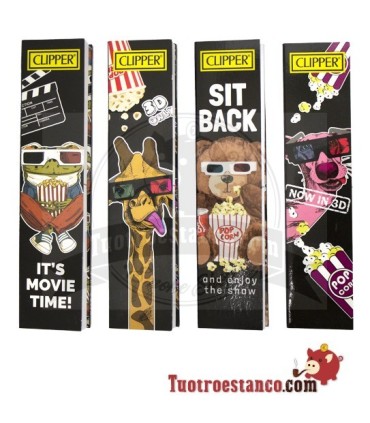 Papel Clipper Cinema Animals King Size + Tips