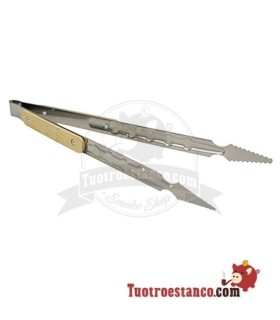 Pinzas de metal y madera para cachimba de 32 cm