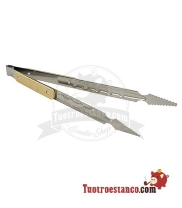 Pinzas de metal y madera para cachimba de 32 cm