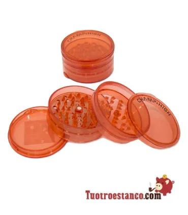 Grinder de plástico Champ 60 mm de 4 partes