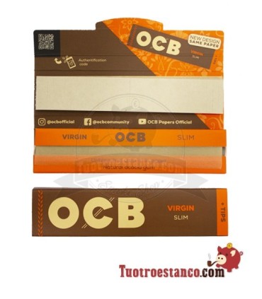 OCB Virgin King Size Paper + Dicas - 32 livretos