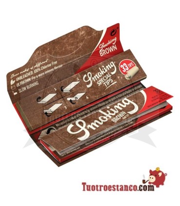King Size Brown Smoking Paper + Tips