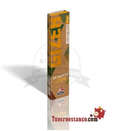 Papel Gizeh orgánico King Size Slim 107mm + Tips