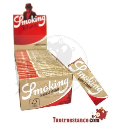 Smoking Thinnest Brown Regular Paper Case 70 mm - 50 booklets