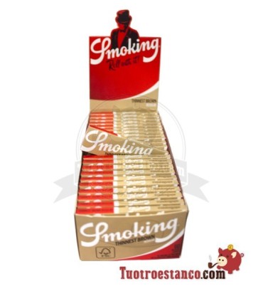 Étui à papier Smoking Thinnest Brown Regular 70 mm - 50 carnets