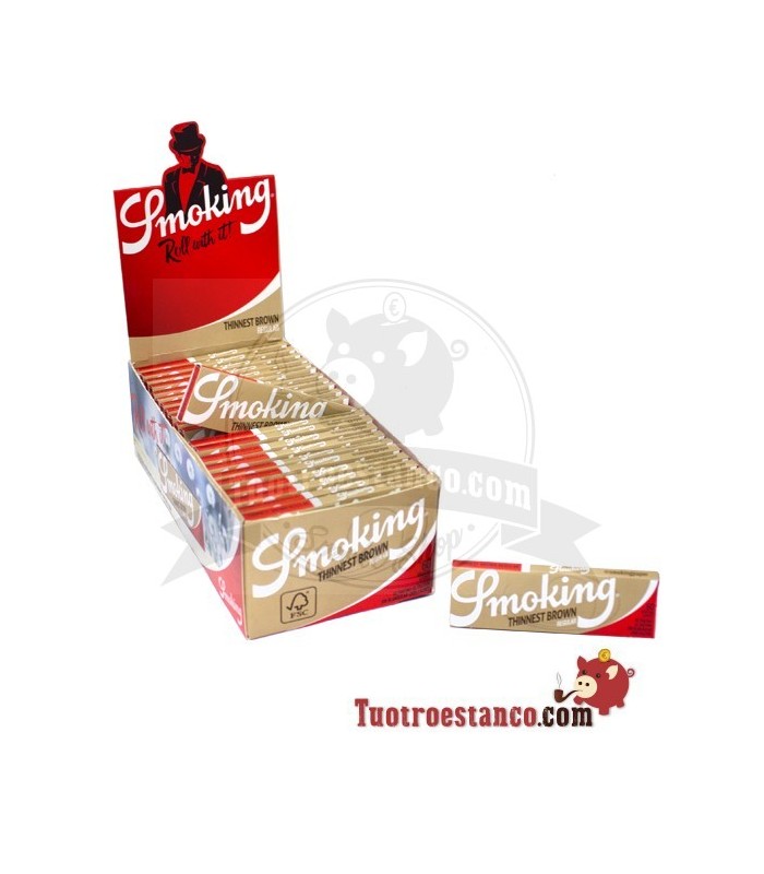 Smoking Thinnest Brown Regular Paper Case 70 mm - 50 boekjes