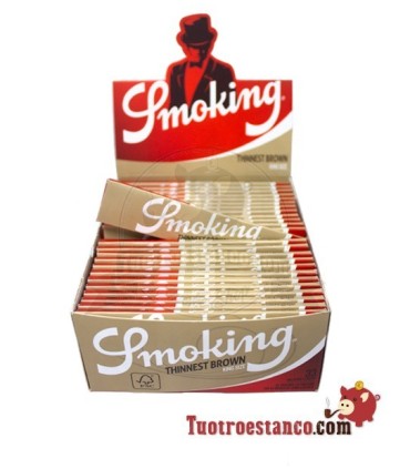 Estuche de papel Smoking Thinnest Brown King Size 108 mm - 50 libritos