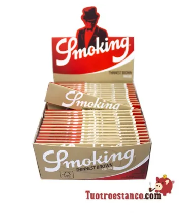 Smoking Thinnest Brown King Paper Case 108 mm - 50 libretti
