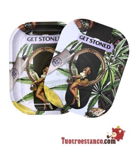 Bandeja Metálica + Tapa Girl Stoned