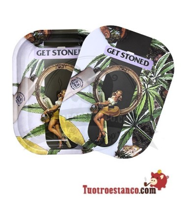 Bandeja Metálica + Tapa Girl Stoned