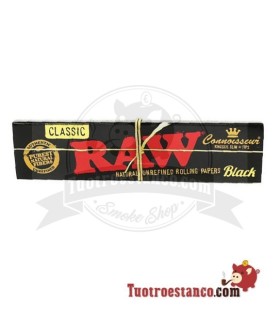 King Size ZWARTE Connoisseur RAW Papier 110 mm + Tips