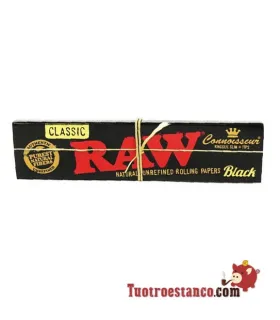 Papier RAW King Size NOIR Connoisseur 110 mm + Embouts