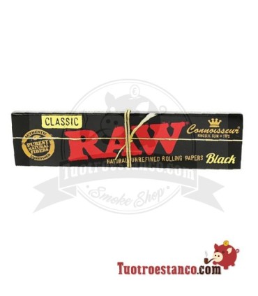 King Size ZWARTE Connoisseur RAW Papier 110 mm + Tips