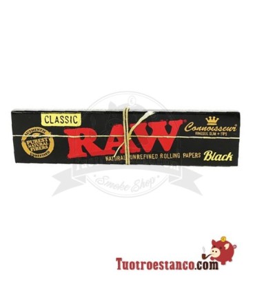 Papel RAW King Size BLACK Connoisseur de 110 mm + Tips