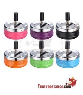 Cendrier de type poussoir modèle coloré