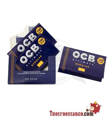 Papel OCB Ultimate 300 regular de 70mm - 40 libritos
