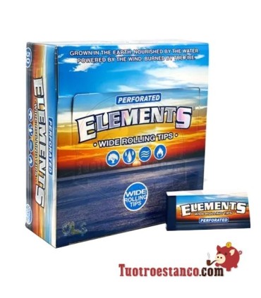 Estuche de filtros de cartón Elements Anchos - 50 tips