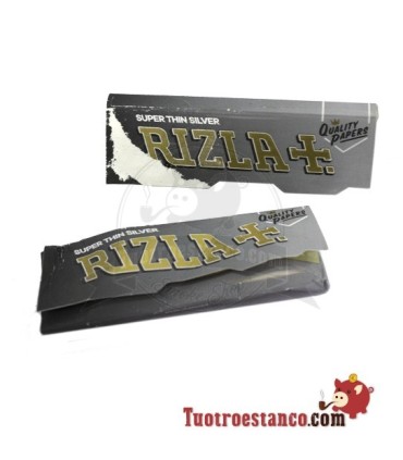 5 x livretos prateados RIZLA 70mm "dobrados"