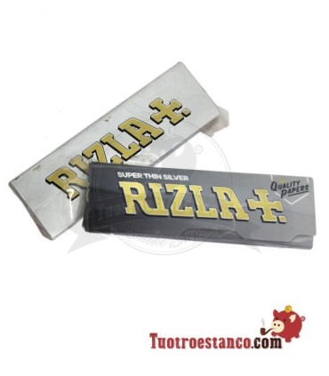 5 x livretos prateados RIZLA 70mm "dobrados"
