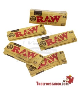 5 x Libritos Raw 1 1/4 de 64 hojas de 78mm "doblados"