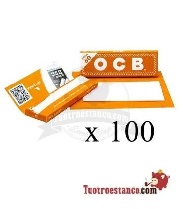 2 custodie arancioni OCB 70mm - 100 libretti