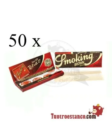 Smoking Brown 70 mm + 20 x filtres OCB 6 mm